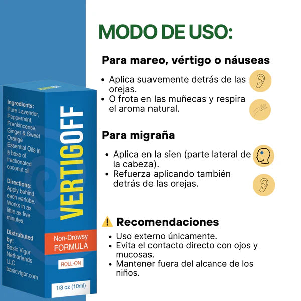 VERTIGOFF | 🍃 Producto natural a base de aceites esenciales